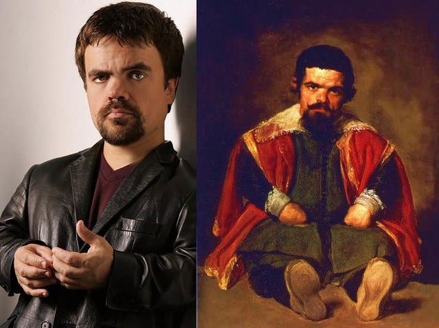 Peter Dinklage ve Diego Velazquez'in "Sebastián de Morra'nın Portresi" adlı tablosu